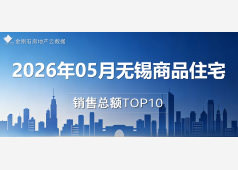 2026年5月无锡房企销售Top10排行榜发布！